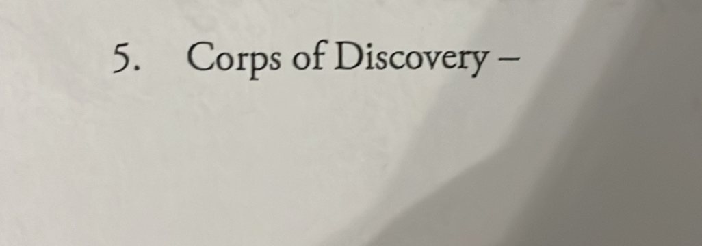 Corps of Discovery -