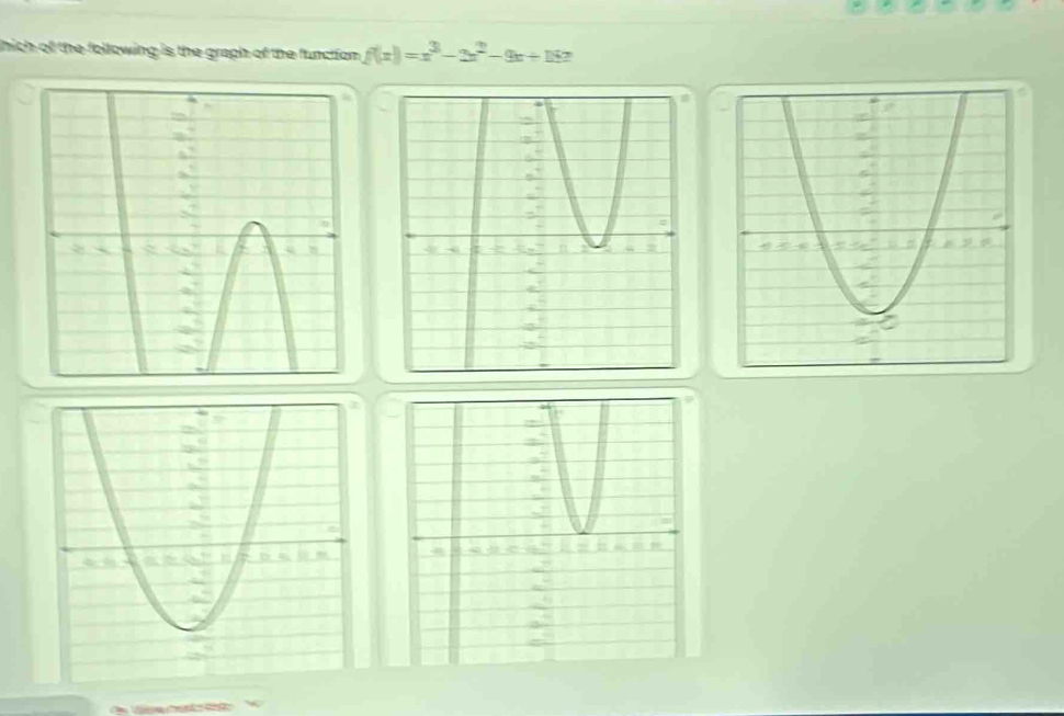 thich of the following is the graph of the function f(x)=x^3-2x^2-9x+18