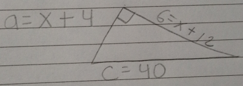 a=x+4
6=x+1x
c=40