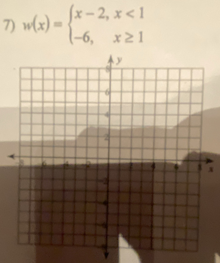 w(x)=beginarrayl x-2,x<1 -6,x≥ 1endarray.
x
、