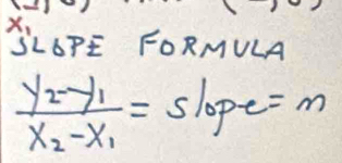 SL6PE FORMULA
frac y_2-y_1x_2-x_1=s lope =m