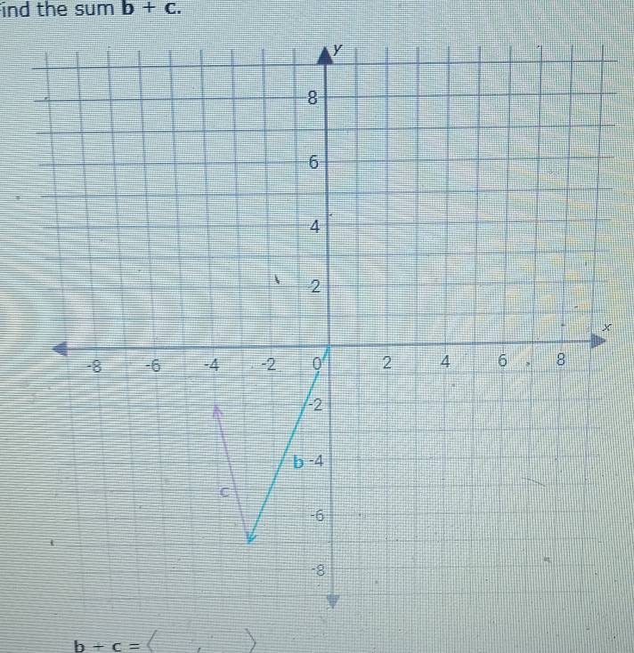 ind the sum b+c.
x
b+c=