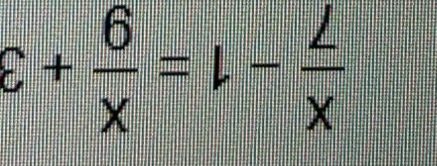 varepsilon + 6/x =nu - L/x 