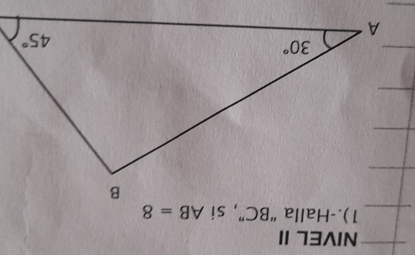 NIVEL II
_1).-Halla “BC”, sí AB=8
_