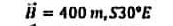 vector B=400m, 530°E