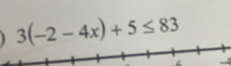 3(-2-4x)+5≤ 83