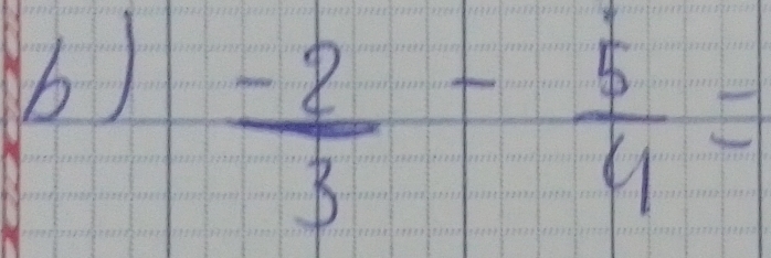  (-2)/3 - 5/4 =