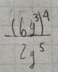 frac (6y^3)^42y^5