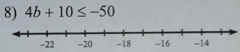 4b+10≤ -50