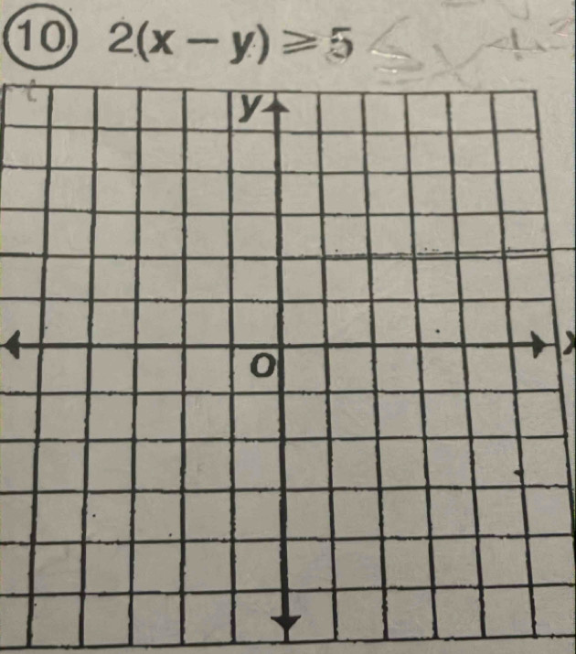 10 2(x-y)≥slant 5