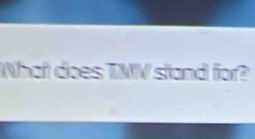 What does TMV sland for?