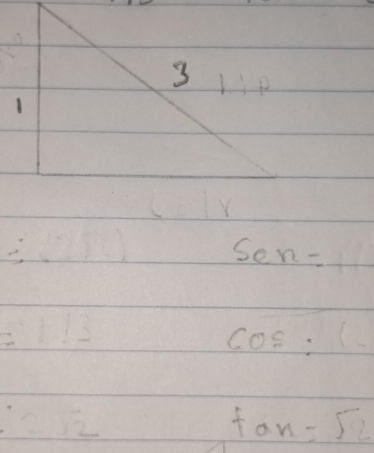 sen=
cos :
2 1000
tan =sqrt(2)