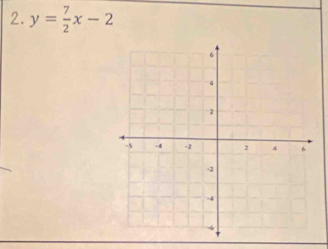 y= 7/2 x-2