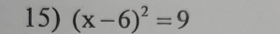 (x-6)^2=9