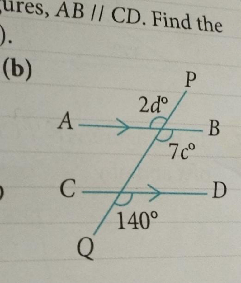 ures, ABparallel CD. Find the
).
(b)