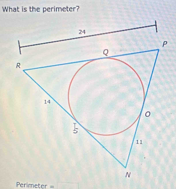 What is the perimeter?
Perimeter = =□