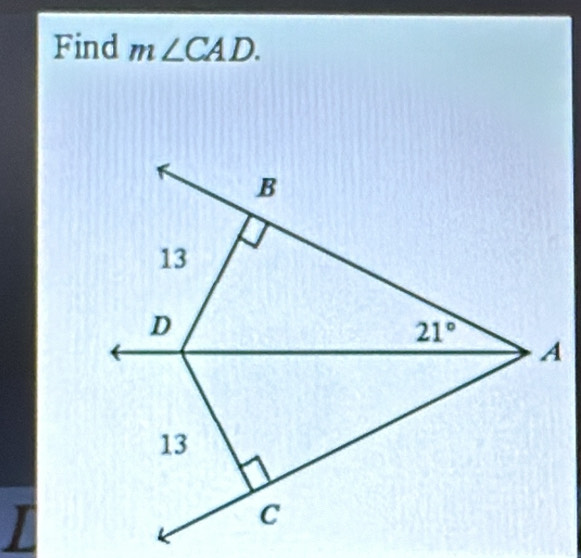 Find m∠ CAD.