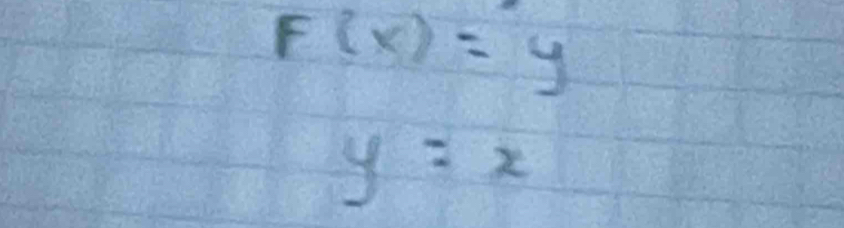 F(x)=y
y=x