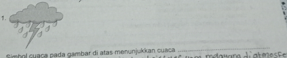 Simhol cuaça pada gambar di atas menunjukkan cuaca atmosfe