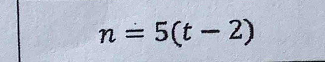 n=5(t-2)