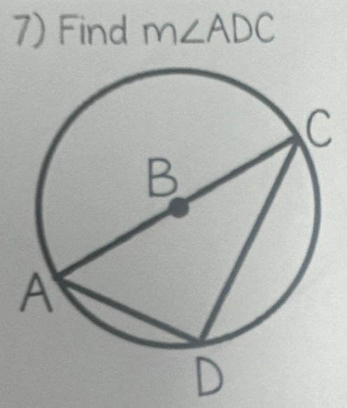 Find m∠ ADC