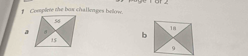 Tof2 
1 Complete the box challenges below. 
a 
b