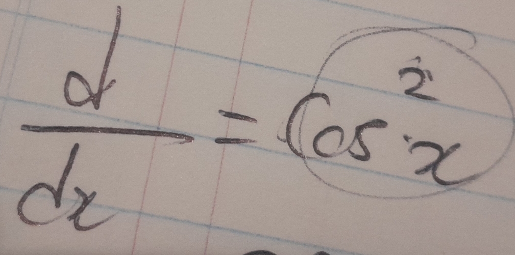  d/dx =cos^2x