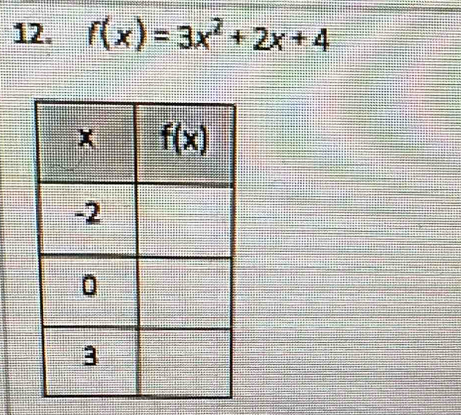 f(x)=3x^2+2x+4