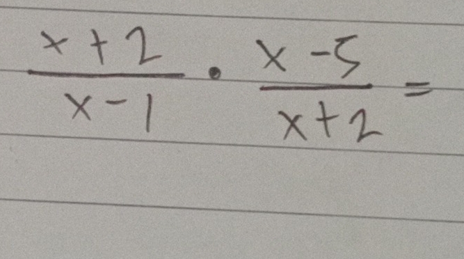  (x+2)/x-1 ·  (x-5)/x+2 =