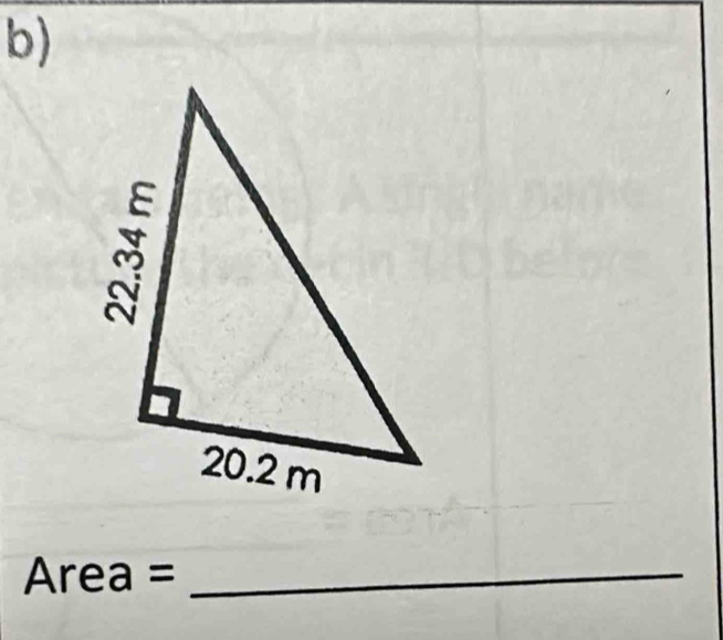 Area = _