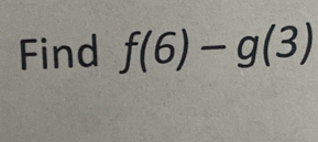 Find f(6)-g(3)