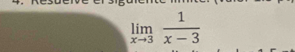 limlimits _xto 3 1/x-3 