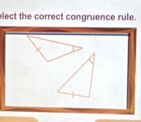 elect the correct congruence rule.