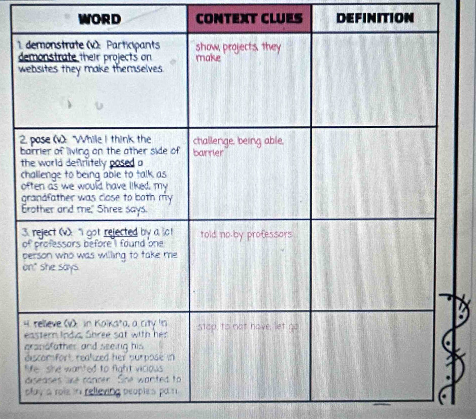 WORD CONTEXT CLUES DEFINITION