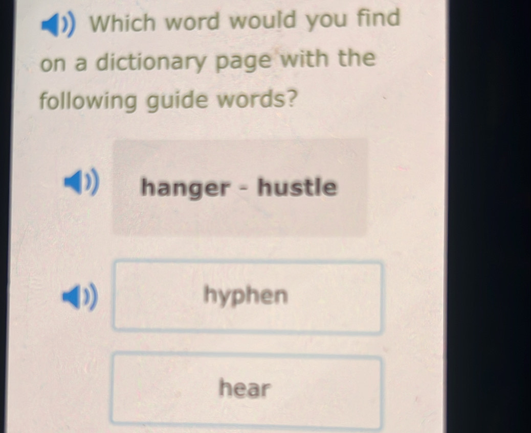 Solved Which word would you find on a dictionary page