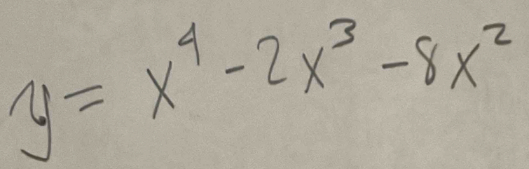 y=x^4-2x^3-8x^2