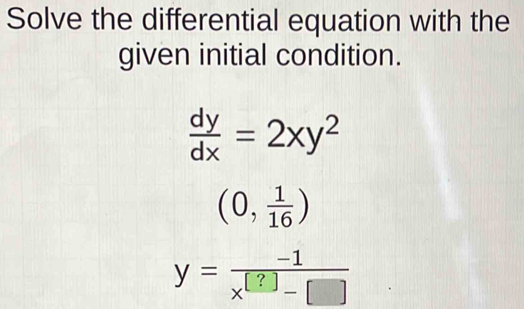 Solved: Solve the differential equation with the given initial ...