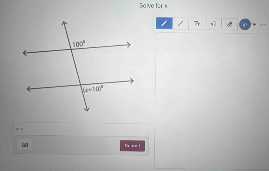 Solve for x
Tr sqrt(± )
x=
Submit