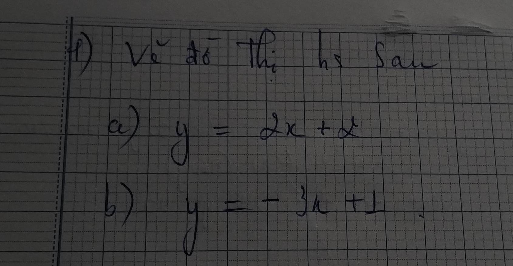 VE 4otQL, Sai
a y=2x+alpha
6)
y=-3x+1