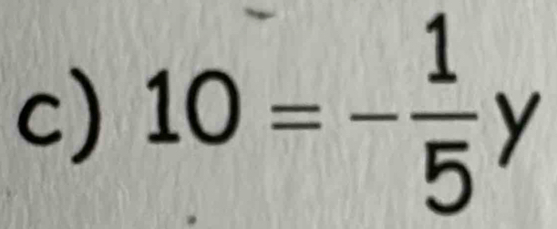 10=- 1/5  frac  V