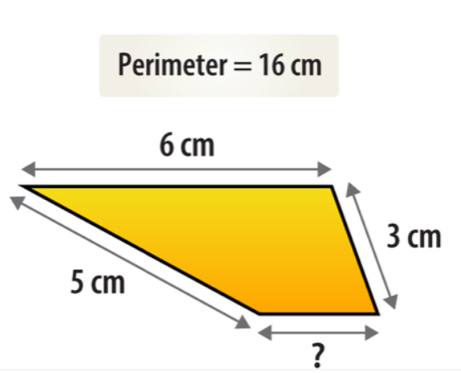 Perimeter =16cm
?