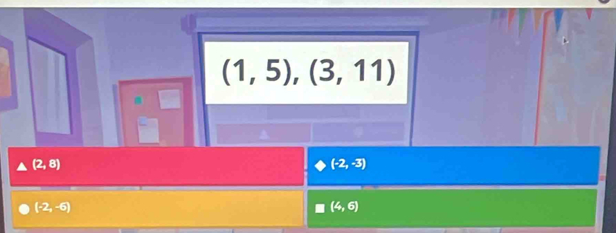 (1,5),(3,11)
1
(2,8)
(-2,-3)
(-2,-6)
(4,6)