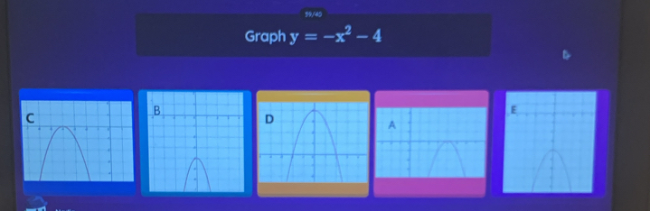 39/45 
Graph y=-x^2-4