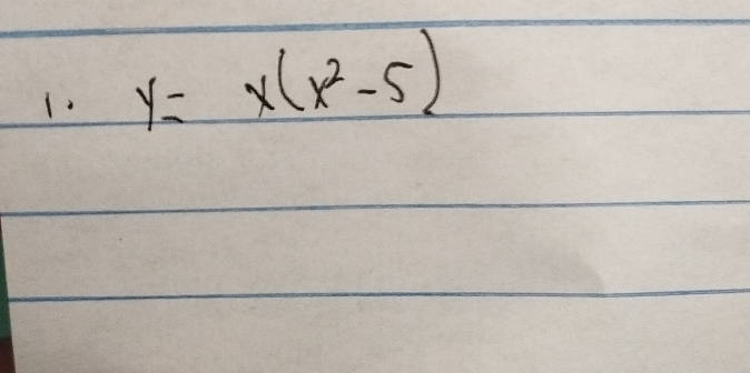 y=x(x^2-5)