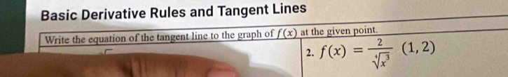 ules and Tangent Lines