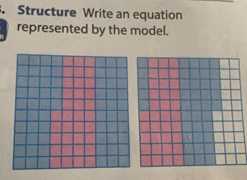 Structure Write an equation 
represented by the model.
R