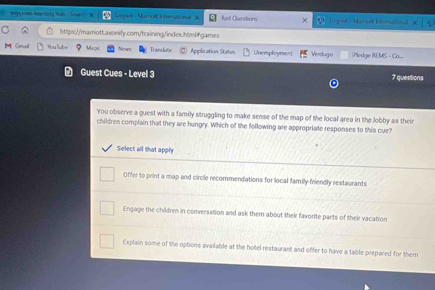 Solved: myycoms-learning hub. Searci X Loqout - Marriott International ...