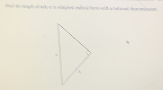 Find the length of side-r in simplest radical form with a rational denominator.