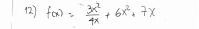 (2) f(x)= 3x^2/4x +6x^2+7x