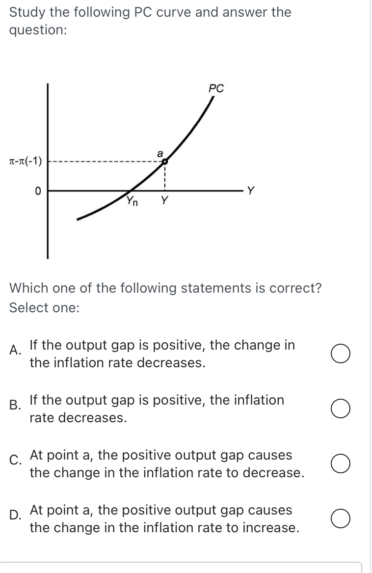 Solved: Study the following PC curve and answer the question: Which one ...